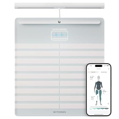 Image of WITHINGS Body Scan - Smart Scale with Segmental Body Composition Analysis, Weighing Scales Body Weight & Vascular Age, Visceral Fat, Heart Rate, iOS/Android, White