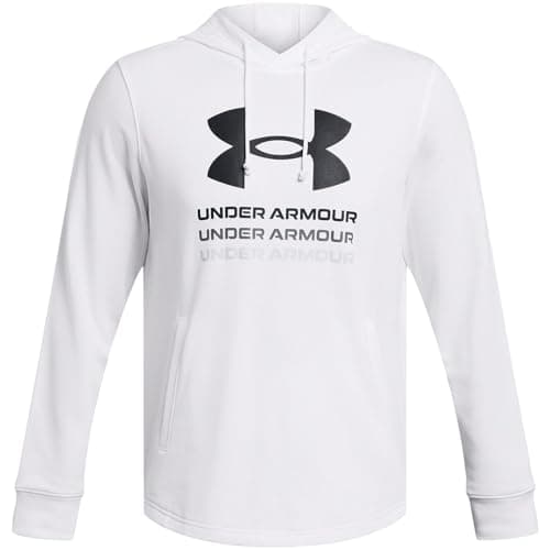 Image of Under Armour Mens Rival Terry Graphic Hoodie White XL