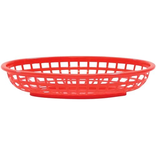 Image of TableCraft Classic Oval Food Basket Red 24x15x5cm, 1074R, Single