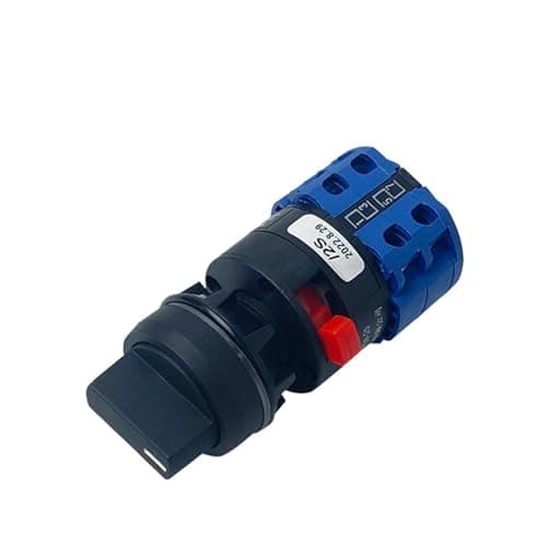 Image of IDGTTLDF LW26-20/2S Rotary Cam Switch 20A 2 Poles Changeover Main Selector Silver 22mm Mounting Size YMW26(White)