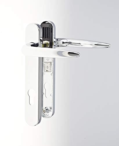 Image of Yale Essentials Short Backplate Door Handle - Chrome