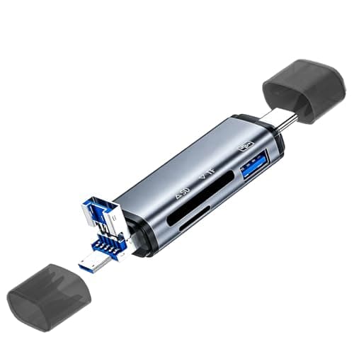 Image of SD Card Reader USB C, Dual Slots USB 3.0 TypeC to Micro SD Card Adapter 2 in 1r,USB 3.0 TypeC for SD Micro SD SDHC SDXC TF Compatible with Lighting i-Phone 16/15 Pro Max MacBook Laptop Android