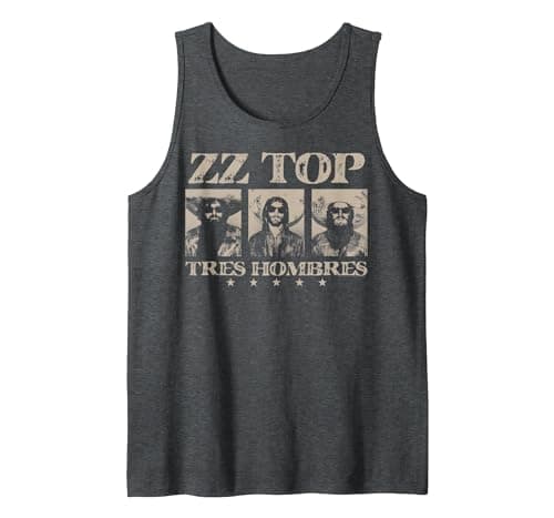 Image of ZZ Top Tres Hombres Tank Top, Men, Dark Heather Grey, Medium