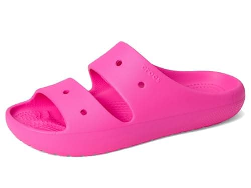 Image of Crocs Unisex Kids Sandal, Classic Sandal v2 K, Pink Crush, 2 UK Child