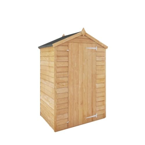 Image of WALTONS | 3 x 4 Overlap Outdoor Garden Shed | Windowless | Single Door | Apex Roof | 7mm Overlap Cladding | Wooden Storage Sheds (3ft x 4ft)