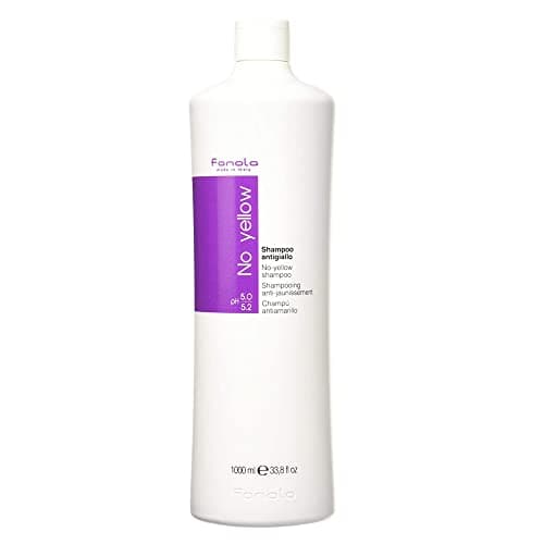 Image of Fanola No Yellow Shampoo, Anti-Yellow Shampoo for Healthy and Vital Blonde Hair 1000 ml Unscented , Pack of 1