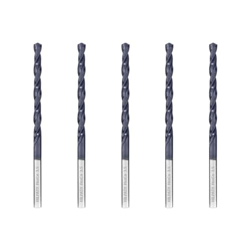 Image of Hilpaty Cobalt Drill Bits 3.5mm x 5pcs M35 HSS Drill Bit for Metal, AlTiN Coating, Standard DIN 338