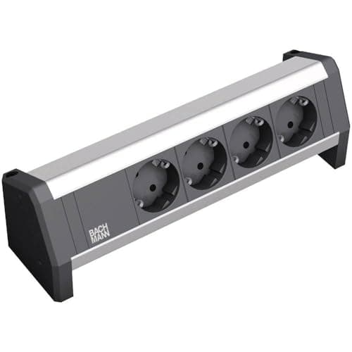 Image of Bachmann Desk - 4xSchuko Power Strip Anodized Aluminium Power Strip, 3