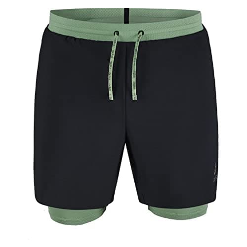Image of Odlo Men 2-in-1 Running Shorts X-ALP TRAIL 6 INCH, black - loden frost, S