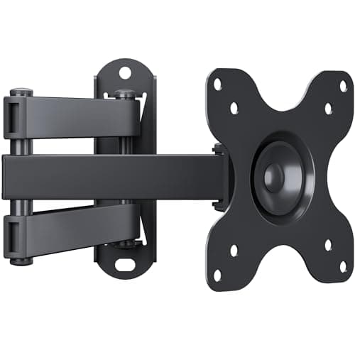 Image of BONTEC Universal Tilting TV Wall Mount, Fits 13-30 Inch Curved and Flat TVs up to 15kg, Full Motion Adjustment, Space-Saving TV Wall Bracket, Retracts 50mm from Wall, VESA 75x75/100x100mm