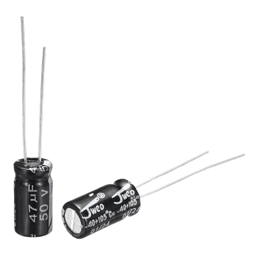 Image of sourcing map 47uF 50V 6x12mm Electrolytic Capacitor, Radial Leads Aluminum Capacitors for TV, LCD Monitor, VCD, 15Pcs
