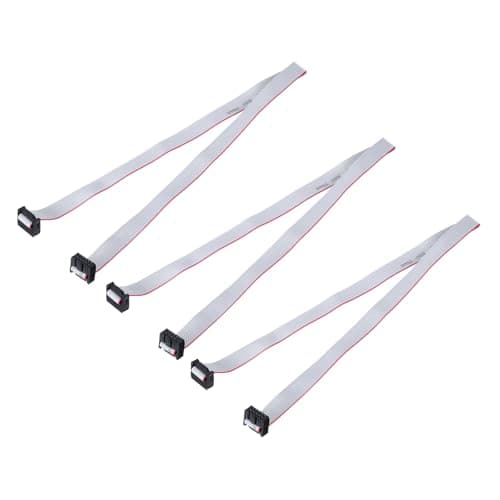 Image of sourcing map 3 Pcs IDC Flat Ribbon Cable, 2.54mm Pitch 13mm Width 50cm Long 10 Pin FC to FC Flat Ribbon Connector Jumper Wire for PC, LED Displays