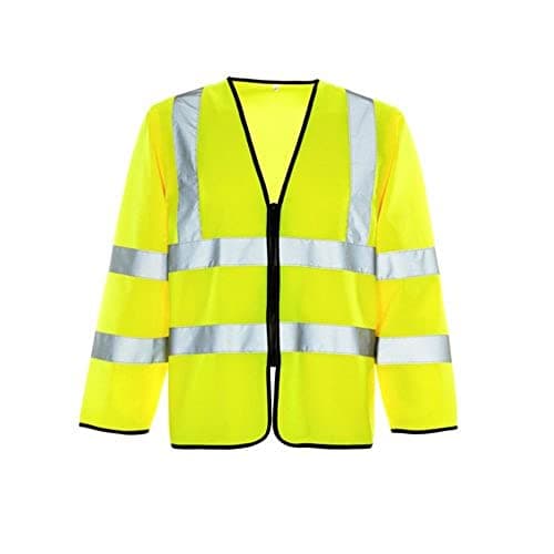 Image of Supertouch 32643 Long Sleeved Hi Vis Zip Vest, Large, Yellow