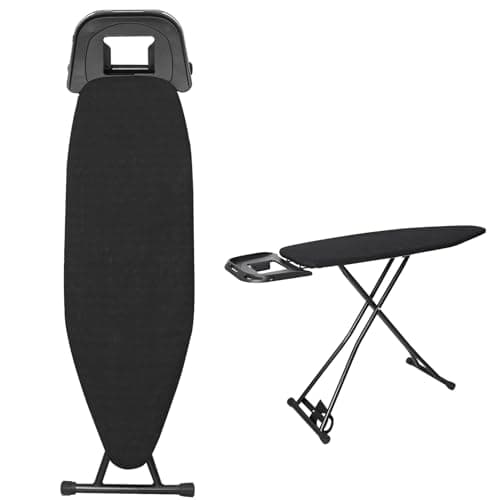 Image of Duffy® Ironing Board - 120 x 40cm Ironing Board Table Folding Metal Iron,Lightweight Iron Board Rack Foldable Non Slip Adjustable Height (Black)