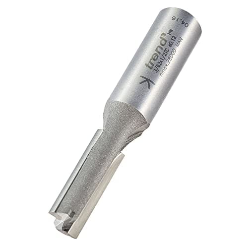 Image of Trend Professional Straight Two Flute Router Cutter, 1/2 Inch Shank, 10mm Cut Diameter, Tungsten Carbide Tipped, 3/62X1/2TC