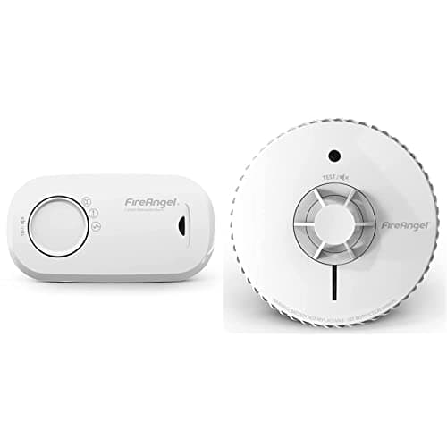 Image of FireAngel FA3313 Carbon Monoxide Detector and Alarm with 1 Year Replaceable Batteries & Heat Alarm with 10 Year Sealed For Life Battery, FA6720-R (HT-630 replacement, new gen)
