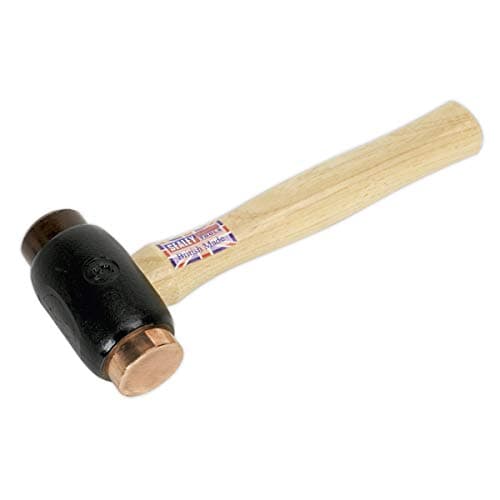Image of Sealey Crf35 Copper/Rawhide Faced Hammer 3.5Lb Hickory Shaft