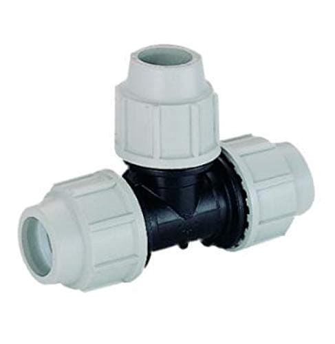 Image of PLASSON MDPE 25mm Equal Tee - 7040 - Pack of 2