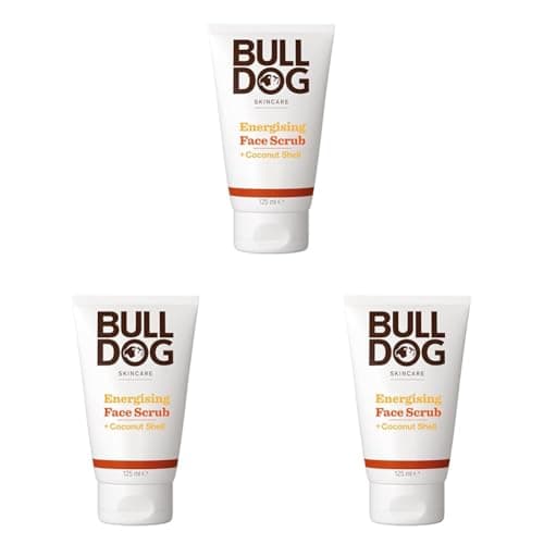 Image of BULLDOG SKINCARE - Energising Face Scrub For Men Exfoliating Coconut shell scrub 125 ml (Pack of 3)