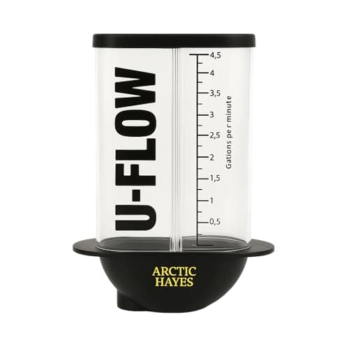 Image of Kudos-Trading U-Flow Handheld Water Flow Tester – Portable Water Flow Gauge Meter for Sinks, Hoses, Irrigation & Plumbing – Accurate GPM/LPM Readings, Easy to Use, Durable Plastic Design