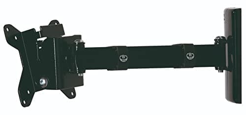 Image of B-Tech BT7512/PB Flat Screen Fixed Wall Mount with Single Arm, Tilt and Swivel Adjustment, Suitable for Small Screens up to 15kg, (OWLS) On Wall levelling System (VESA 100) – Piano Black