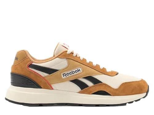 Image of Reebok Unisex GL1100 Trainers, Court Brown/Washed Black/Alabaster, 44.5 EU, Court Brown Washed Black Alabaster, 10.5 UK
