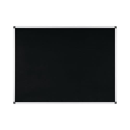 Image of Bi-Office FA0509170 Felt Notice Board, Black, 1200 x 900 mm