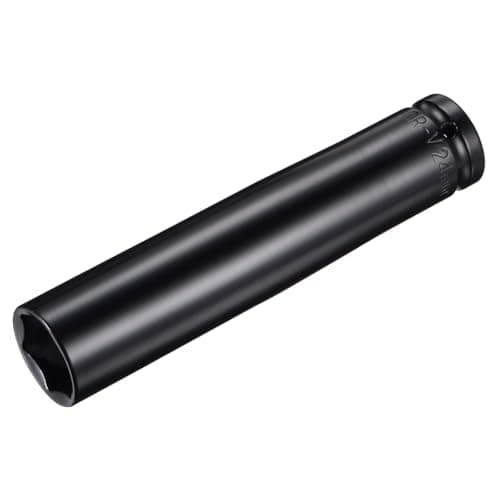 Image of sourcing map 1/2" Drive by 24mm Deep Impact Socket, Heat-Treated CR-V Steel 6" Length, 6-Point Metric Sizes
