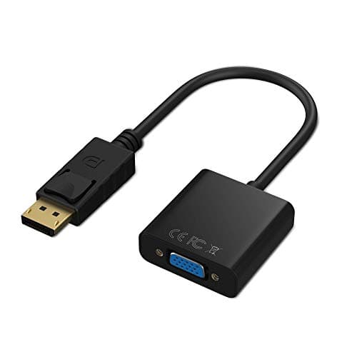 Image of Cableader DP to VGA Adapter, Gold-Plated DisplayPort to VGA Converter Male to Female 1080P(Black)