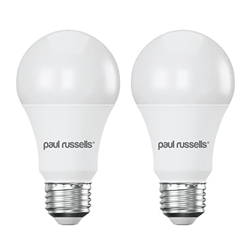 Image of paul russells LED GLS - Dimmable Edison Screw Light, 14W 1521 Lumens E27 A70 LED Bulbs, 100w Equivalent, 2700K Warm White, Dimmer Standard ES Energy Saving Ceiling Lightbulbs, 2 Pack