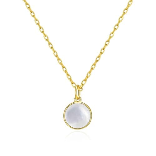 Image of Philip Jones 18k Gold Plated Mother of Pearl Necklace