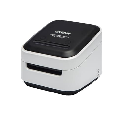Image of Brother VC-500W Label Maker, Full Colour Labeller Photo Printer, Wireless, Desktop, ZINK (Zero-Ink) Printing Technology, White