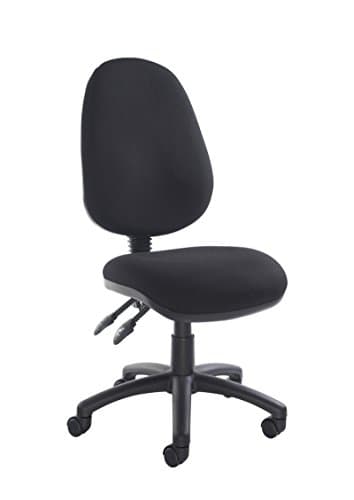 Image of IDEAL 365 Office Fabric Operator Chairs 2 lever PCB (Black, No Arms)