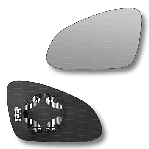 Image of Less4spares Replacement Wing Mirror Glass Left Compatible with Vauxhall Adam 2012-2019 CLIP-ON Passnager Near Side N/S Heated Convex