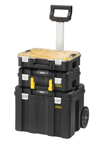 Image of STANLEY FatMax® PRO-STACK™ Mobile Bundle 1 x STANLEY® FatMax® PRO-STACK™ Organiser. 1 x STANLEY® FatMax® PRO-STACK™ Shallow Box 1 x STANLEY® FatMax® PRO-STACK™ Mobile Storage Box