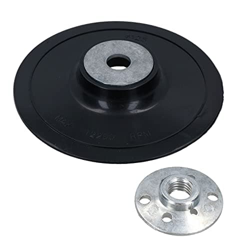 Image of 125mm ABS Fibre Disc Backing Rubber Pad with M14 Thread for Angle Grinders