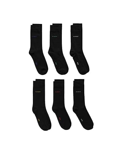 Image of GANT Men's SOFT COTTON SOCKS 6-PACK Socks, Black,