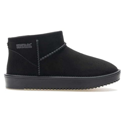 Image of Regatta Kids Risley Junior Short Waterproof Boots Faux Fur Lined Warm Winter Shoes