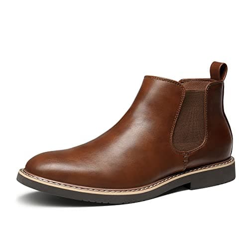 Image of Bruno Marc Men's Chelsea Boots Ankle Boots Formal Boots for Men SBBO2218M-E,Size 10,Brown,SBBO2218M-E