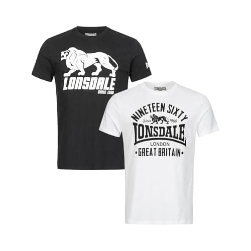 Image of Lonsdale Bylchau Short Sleeve T-Shirt XL, White/Black, XL