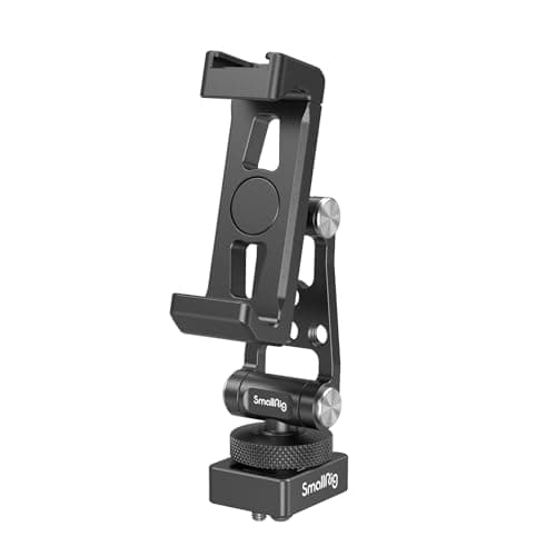 Image of SMALLRIG Universal Phone Tripod Mount, Metal Cell Phone Mount w/Cold Shoe and M4 screws for DJI Stabilizers, Free Adjustment Phone Holder Adapter for iPhone 17 16 15 14, for Samsung Galaxy - 4301