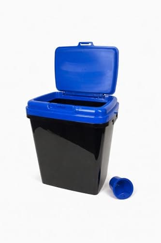 Image of HH Home Hut Pet Food Storage Container 30L Dog Cat Animal Bin Dry Feed Seed With food scoop and air tight seal - Blue