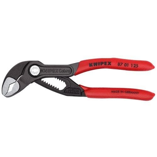 Image of KNIPEX 8701125SB Mini Water Pump Pliers 4.9 inches (125 mm) Cobra Soft Plastic Handle [Blister Pack Specifications]