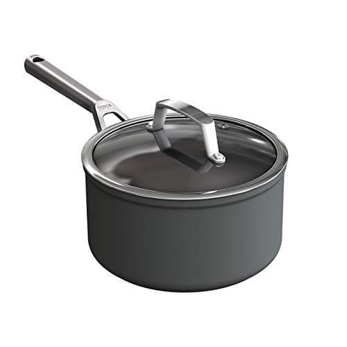 Image of Ninja Foodi ZEROSTICK 20 cm Cooking Pot with Glass Lid, Durable, Non-Stick Coating, Hard Anodised Aluminium, Suitable for Induction Cookers, Oven and Dishwasher Safe, Stainless Steel Handle, Grey,