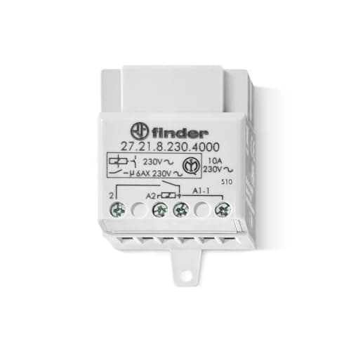 Image of Finder 27218230000 Series 27 Relay 10A Unipolar Switch, 1NO, AC, 50/60Hz, Standard, 230V, Socket, with Limitator Power Coil