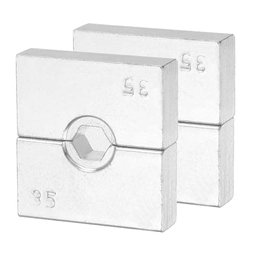 Image of sourcing map 2pcs Hydraulic Crimping Die 2AWG 35mm 12 Ton Hexagon Crimper Replacement Dies for YQK-240/300 Electrical Wire Terminal Crimper Tool Steel Cable