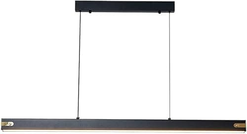 Image of Aioneer Long Strip Minimalist Metal Chandelier - Light Luxury Led Font Table Line Lamp Pendent Lamp Interior Home Decoration Lighting Fixture, For Living Room-One Color-90cm