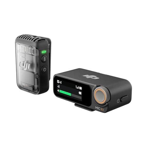 Image of DJI Mic 2 (1 TX + 1 RX), Wireless Microphone with Intelligent Noise Cancelling, 32-bit Float Internal Recording, Optimized Sound, 250m (820 ft.) Range, Microphone for iPhone, Android, Camera, Vlogs