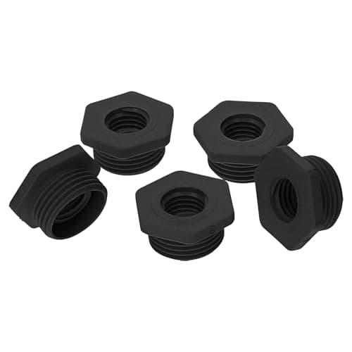 Image of Kalitec G6201210 Reduction M20/M12 Plastic Black I Reducer Cable Gland Hexagonal I M12 Female Thread I M20 Male Thread I IP68 Pack of 5
