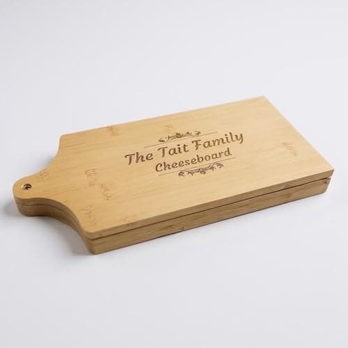 Image of Personalised 30cm Rectangular Cheese Board - Engraved Wedding Birthday Kitchen Gift